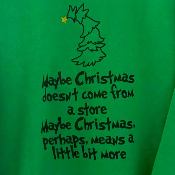 XL•GRINCH CHRISTMAS LESSON HOLIDAY SWEATSHIRT•CUSTOM MADE - Picture 9 of 17